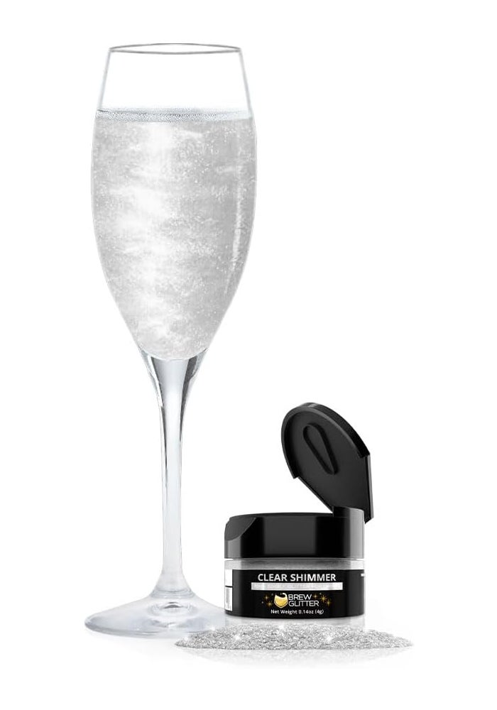 Bakell Brew Glitter Clear Shimmer - Edible Glitter for Beverages - Image 1